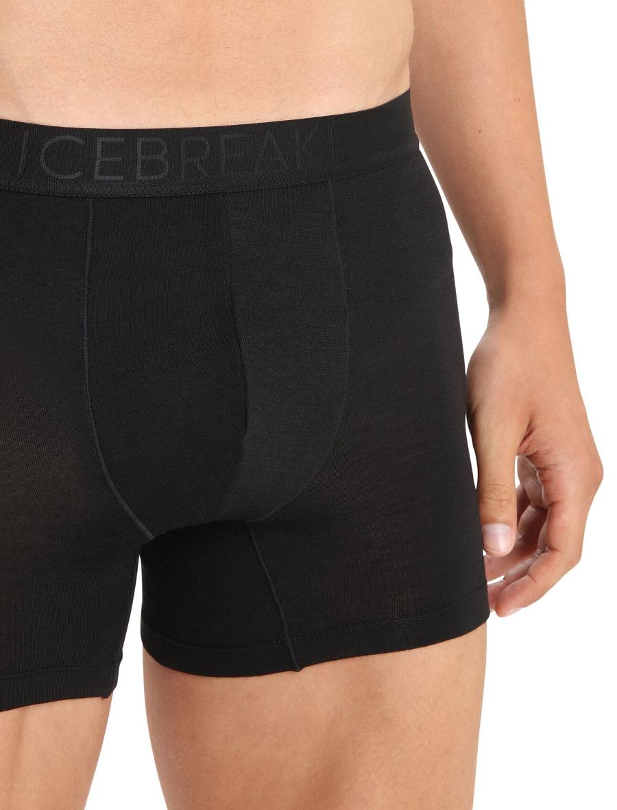 Black Icebreaker Cool-Lite™ Merino Anatomica Boxers Men's Underwear | AU 1321XYUF